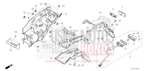 REAR FENDER MSX125AN de 2022